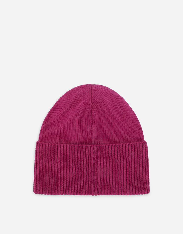 Dolce & Gabbana Strickmütze mit Dolce&Gabbana-Logo Rosa LBKH94JCVWF