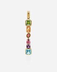Dolce & Gabbana Rainbow alphabet I 18 kt yellow gold charm with multicolor fine gems Gold WNNR1GWYEPE