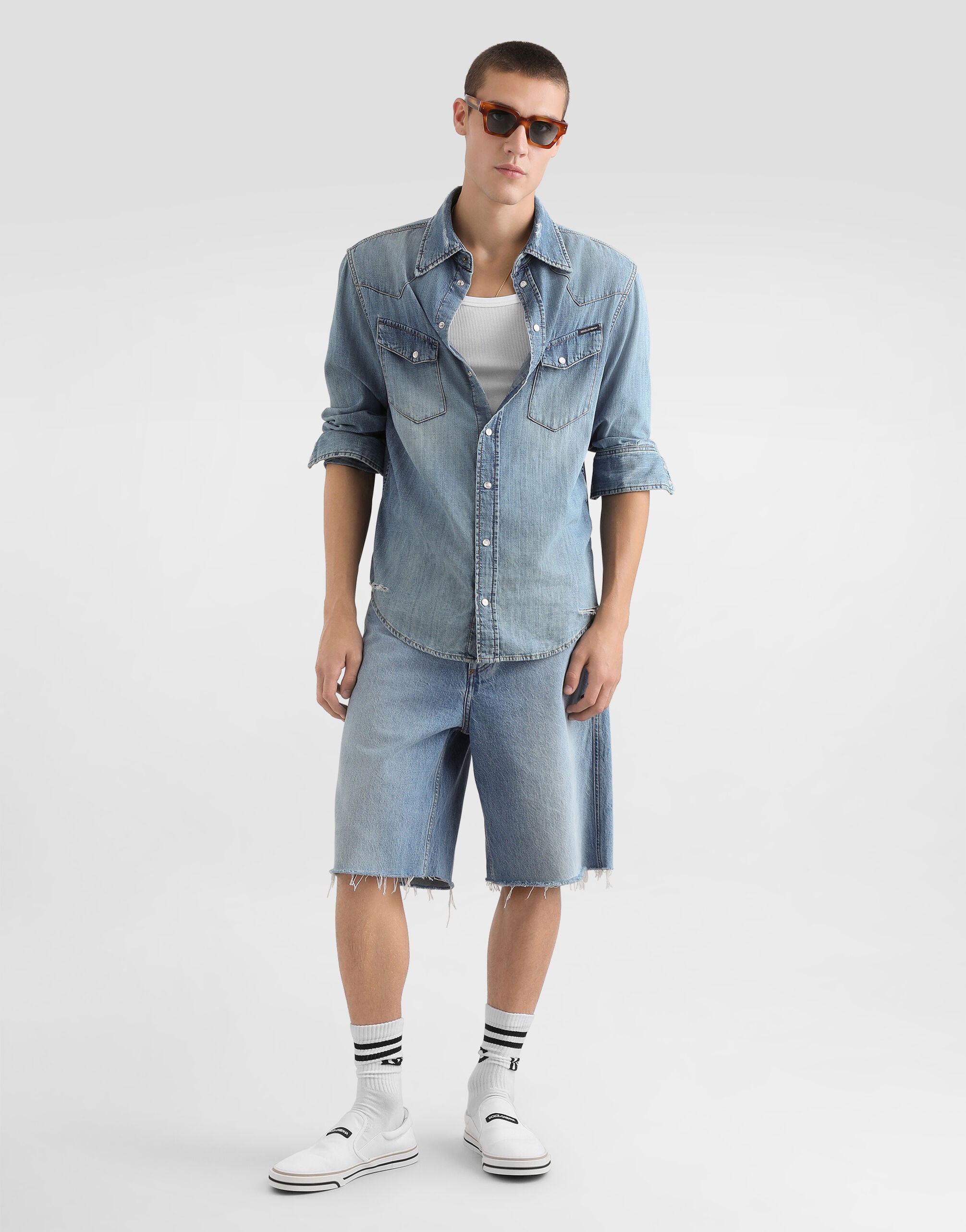Multicolorのメンズ Denim shirt | Dolce&Gabbana®