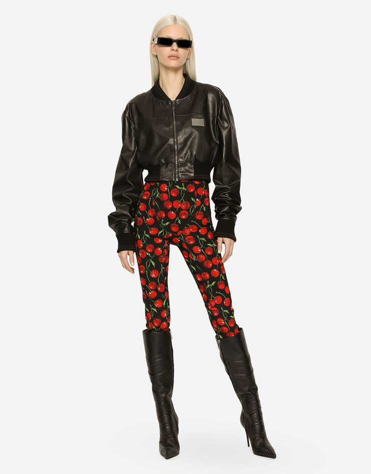 Dolce & Gabbana Cherry-print marquisette shaper pants Multicolor FTCXKTFSUA3