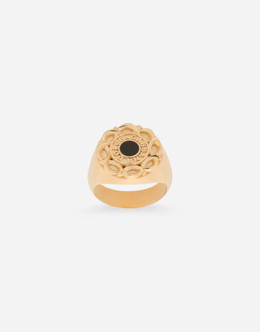 Dolce & Gabbana Floral enameled ring Black VG4451VP387