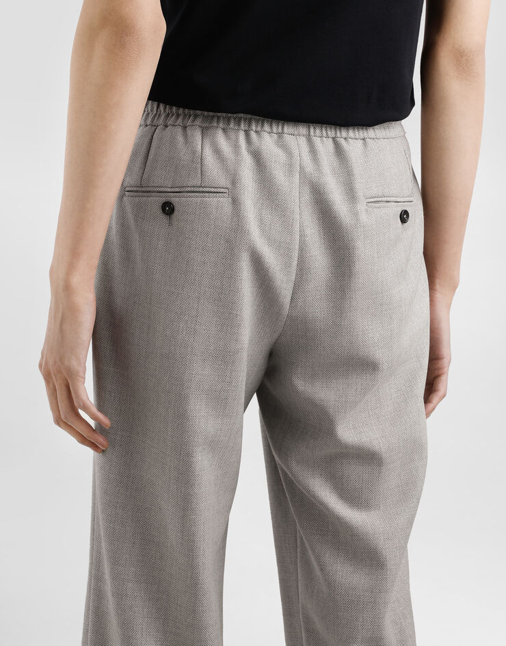 Dolce & Gabbana Garment-dyed wool joggers Grey GP12QTFU25E