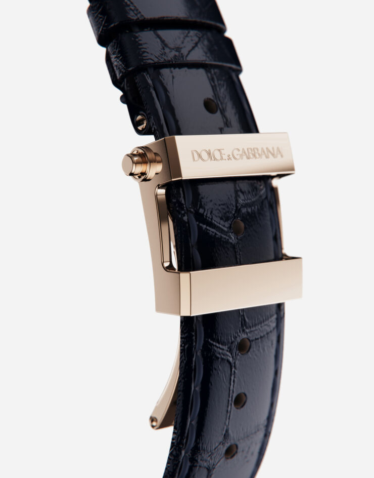 Dolce & Gabbana Reloj de oro y pavés de diamantes Azul/Oro Rosa WWJE1GX5IDA