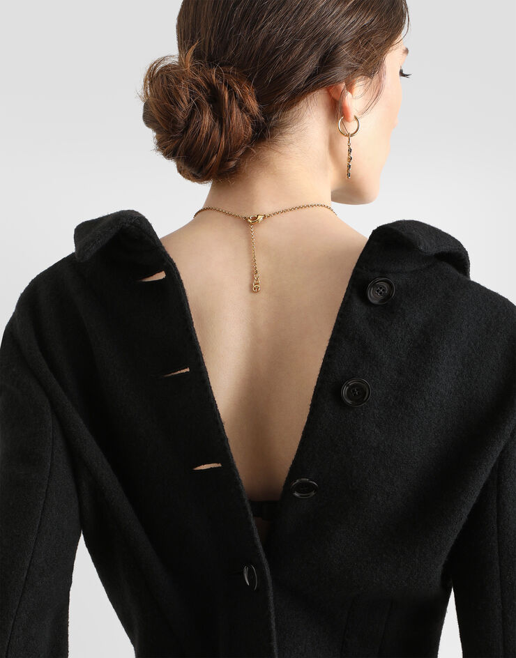 Dolce & Gabbana Single-breasted wool jacket Black F27LPTHU2BB