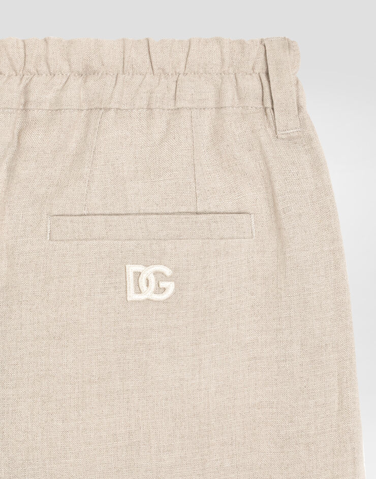 Dolce & Gabbana Linen jogging trousers Beige L45P44FU4LG