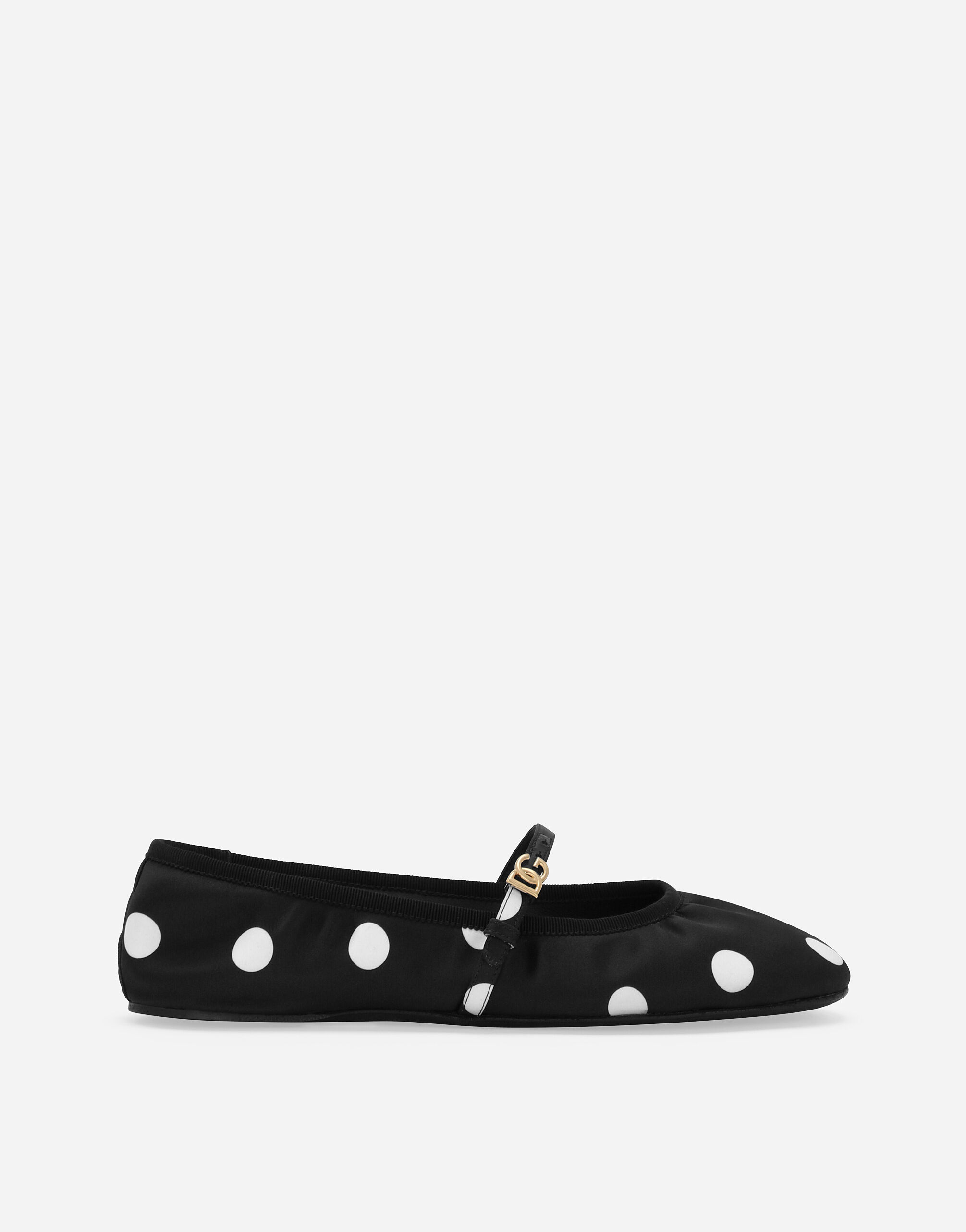 Printed satin ballet flats in Print for Women Dolce Gabbana