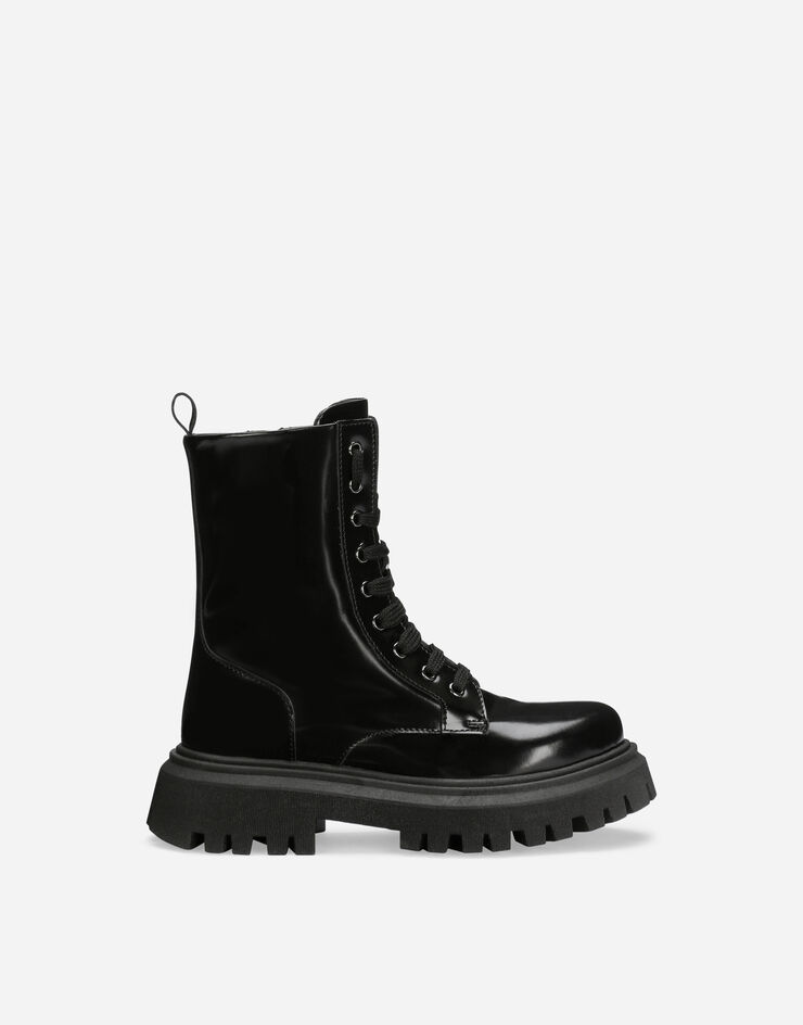 Dolce & Gabbana Brushed calfskin combat boots Black DA5086A1671