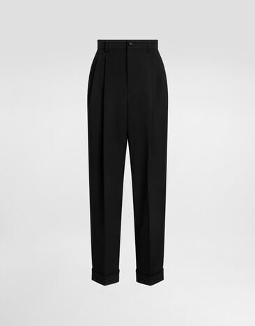 Dolce & Gabbana Wool gabardine trousers Black GP17FTFU21E