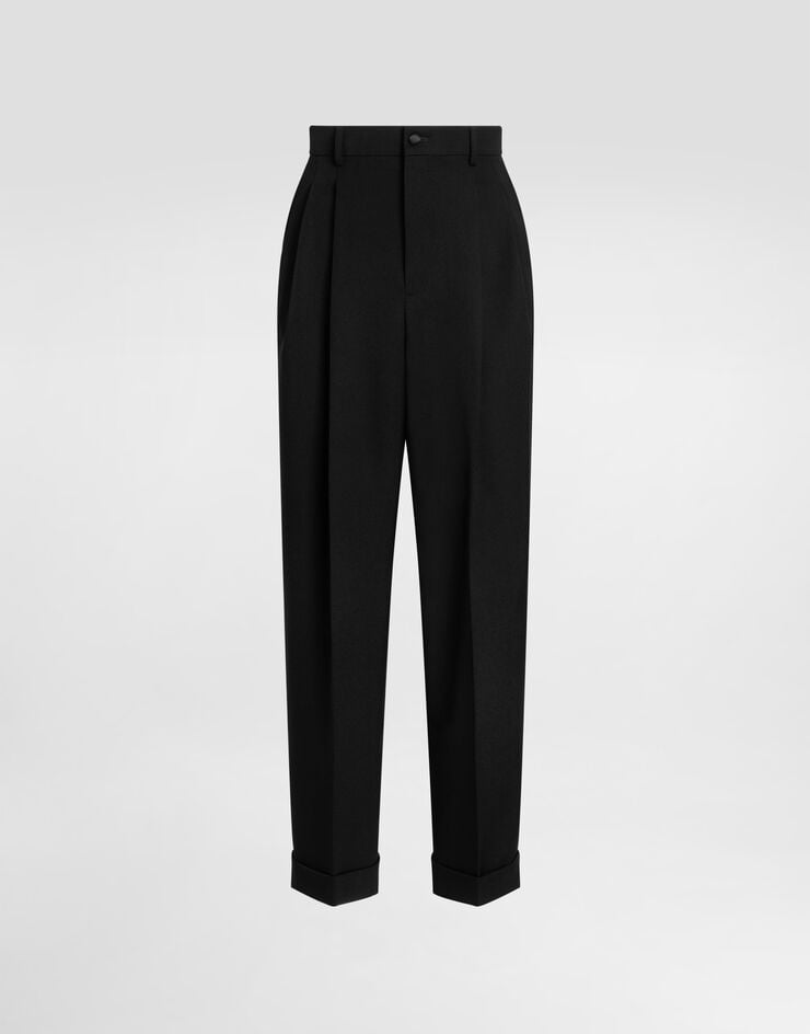 Dolce & Gabbana Hose aus Wollgabardine Black GP17FTFU21E