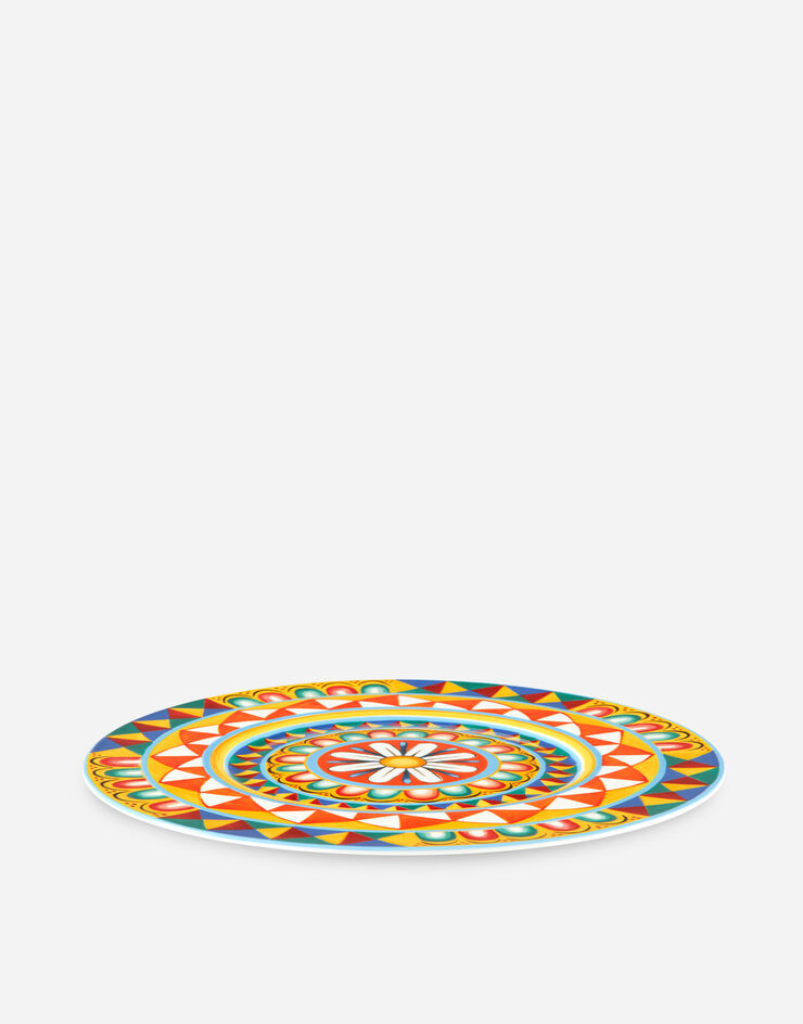 Dolce & Gabbana Charger Plate in Fine Porcelain Multicolor TC0005TCA02