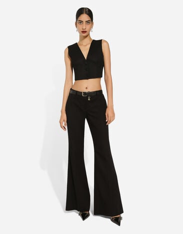 Dolce & Gabbana جاكيت فيست كادي كروب بتفاصيل كورسيه أسود F791DTFURBG