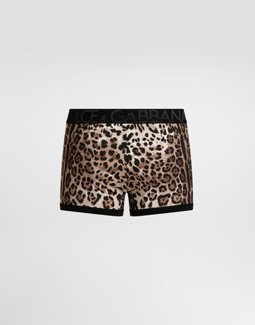 Dolce & Gabbana Leopard-print two-way stretch cotton boxers Multicolor M4D19JONO03