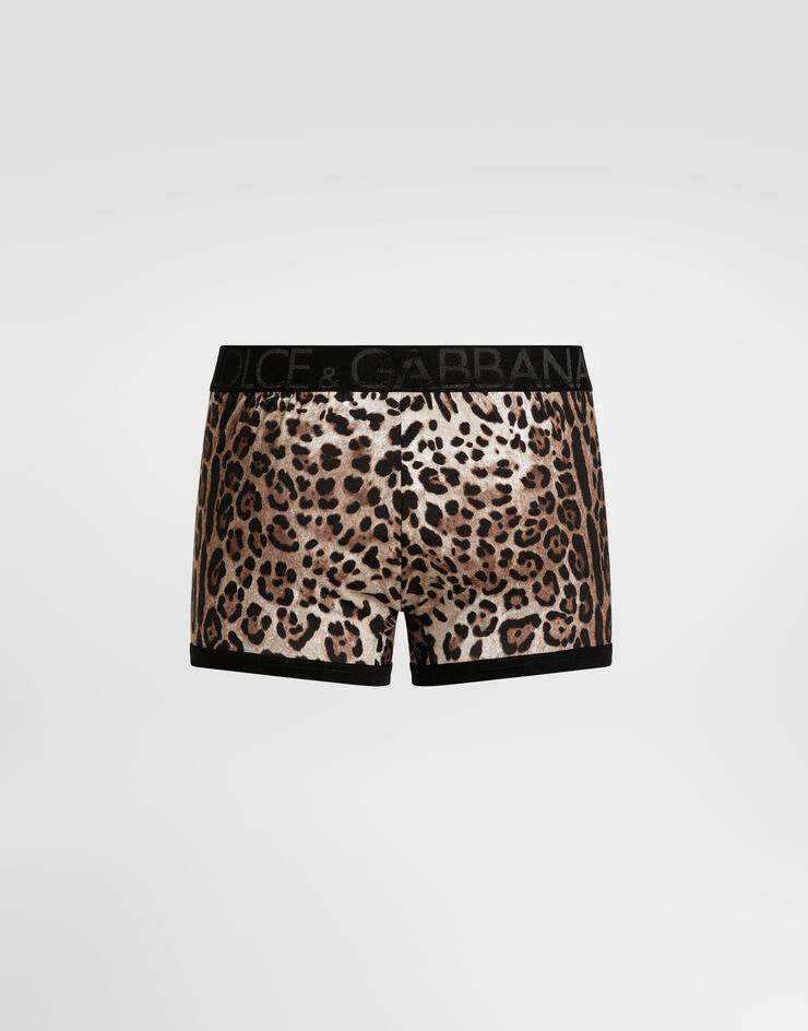 Dolce & Gabbana Leopard-print two-way stretch cotton boxers Dolce & Gabbana Leopard-print two-way stretch cotton boxers Multicolor M4D19JONO03