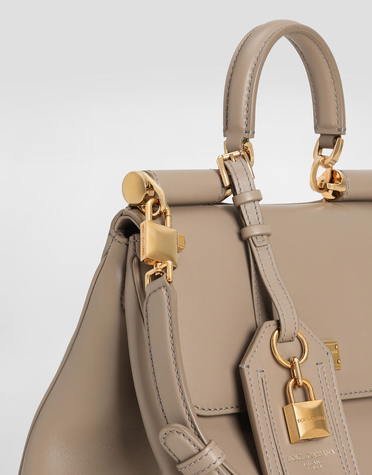 Dolce & Gabbana My Sicily plongé calfskin bag Beige BB7781B7321