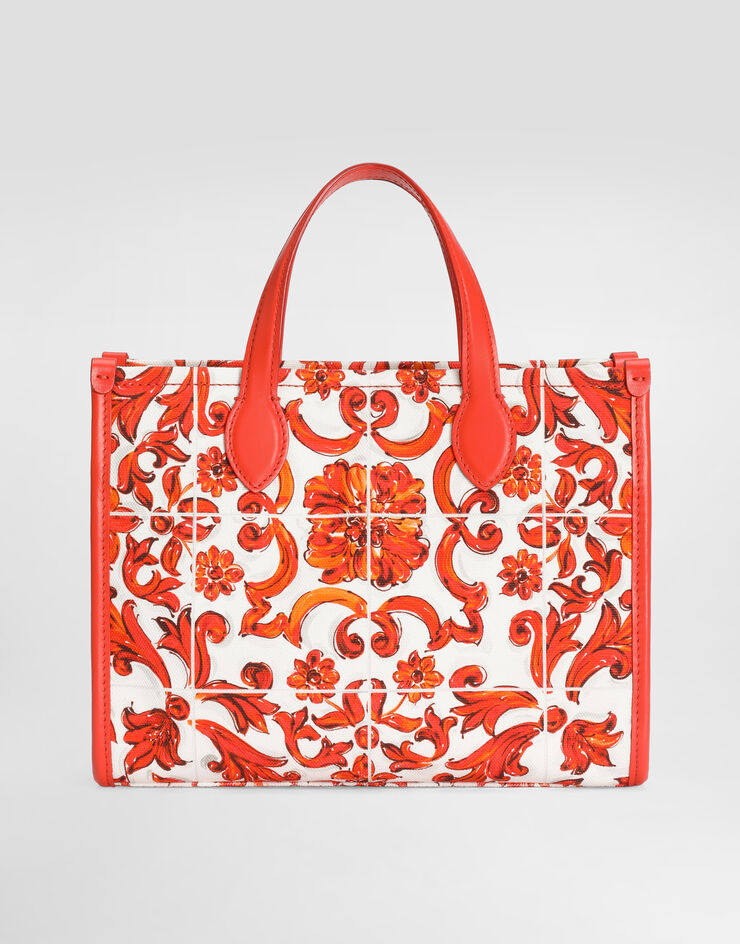 Dolce & Gabbana DG Tote shopping bag in majolica-print canvas Multicolor EB0273A7131
