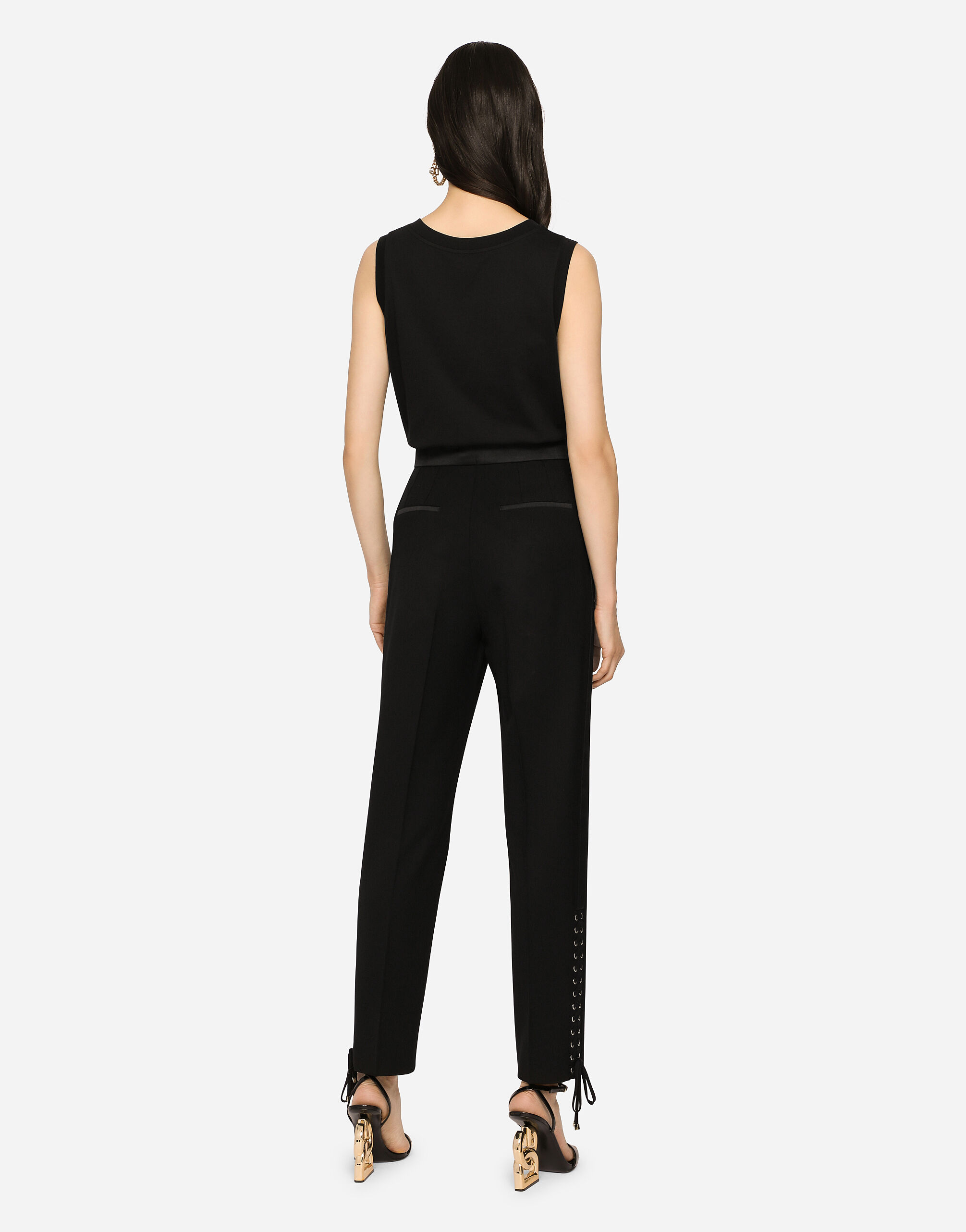 パンツ DOLCE & GABBANA Woman Pants Black FTB5TTGDCPI N0000 Tailored twill pants in Black for Women | Dolce&Gabbana® US