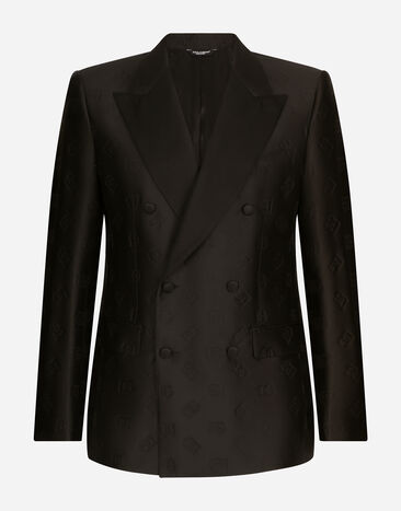 Dolce & Gabbana Double-breasted Sicilia-fit tuxedo suit with DG monogram White GKAHMTFUTBT