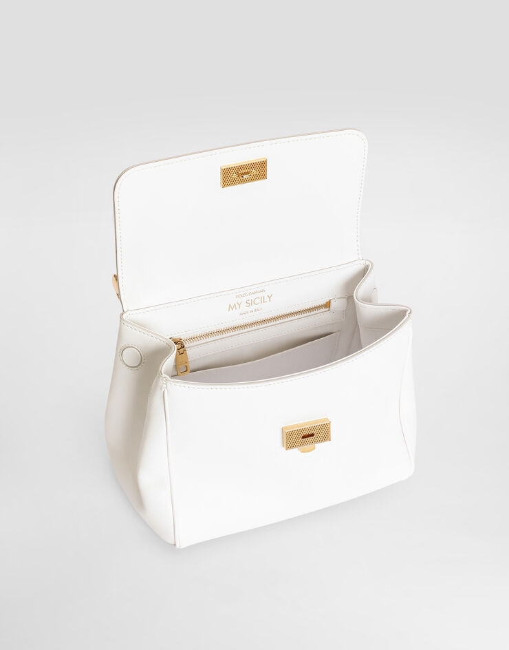 Dolce & Gabbana Small My Sicily handbag in calfskin White BB7781B7321