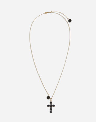 Dolce & Gabbana Yellow gold Family pendant with black sapphires Black WWJS1SXR00S