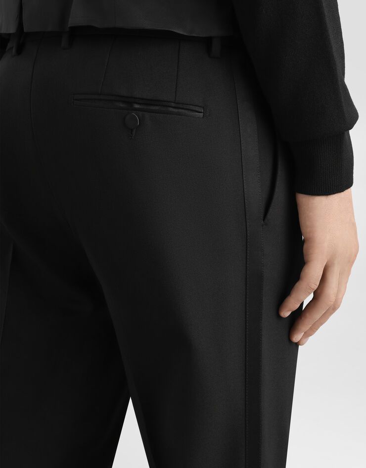 Dolce & Gabbana بدلة صوف مرن من ثلاث قطع بقصة سيسيلي أسود GKPVMTFUBE7