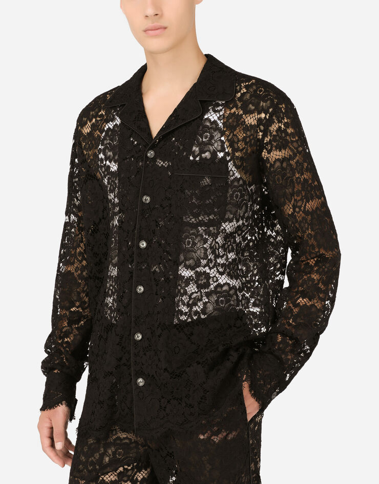 Dolce & Gabbana Camisa de encaje Negro G5JD9THLMEA