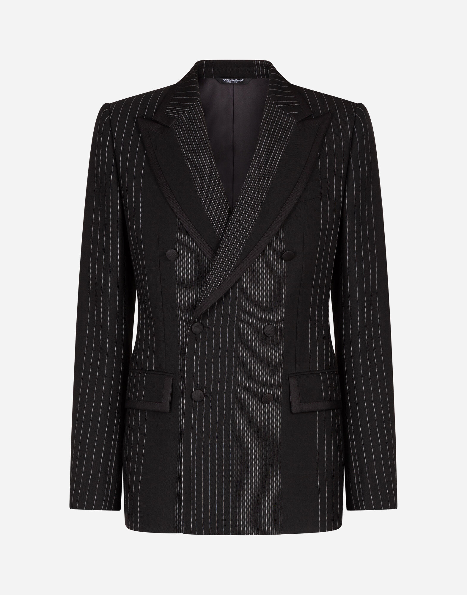 DOLCE&GABBANA ダブルブレスト ストライプジャケット スーツ カジノフィット ダブルブレスト バレチョークストライプ