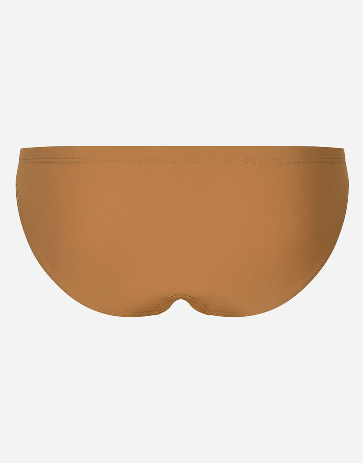 Dolce & Gabbana Swim briefs with DG hardware Brown M4A63JFUGA2