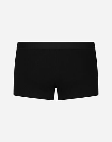 Dolce & Gabbana Two-way-stretch jersey regular-fit boxers with emblem Black M4C03JONN94