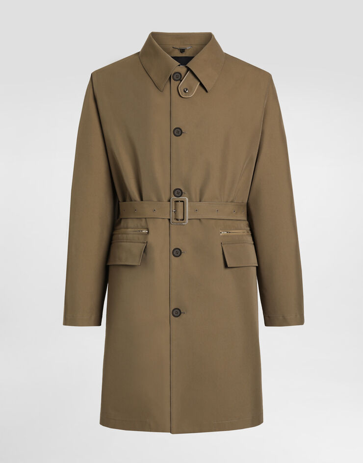 Dolce & Gabbana Single-breasted cotton trench coat  G061ETHUMXA