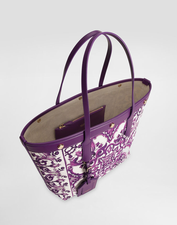 Dolce & Gabbana Majolica-print atene shopping bag Multicolor BB7826AN220
