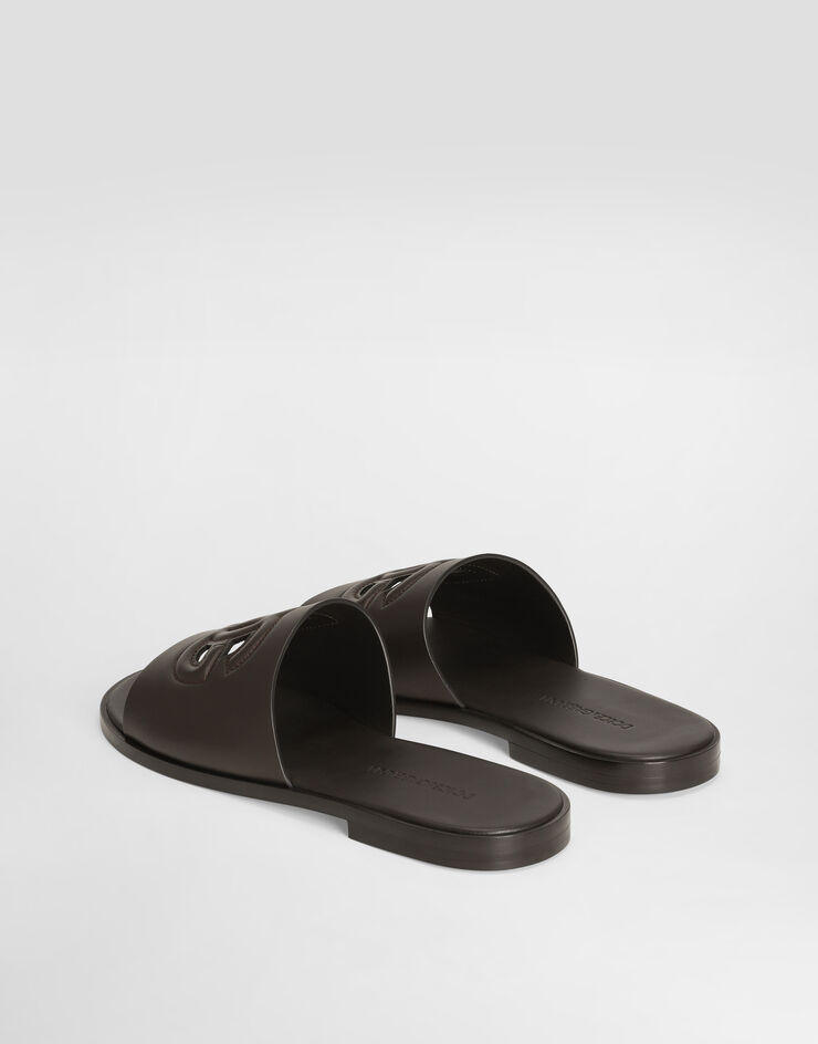 Dolce & Gabbana Mules en cuir de veau Marron A80397AO602