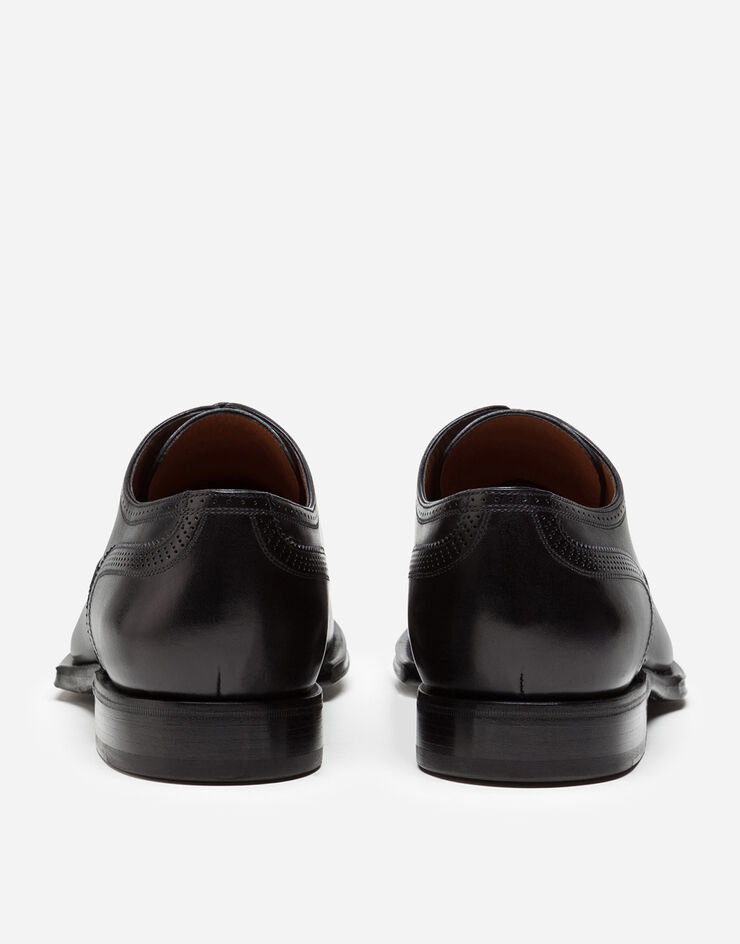 Dolce & Gabbana Brogue derby in giotto paint calfskin NOIR A10533AX038