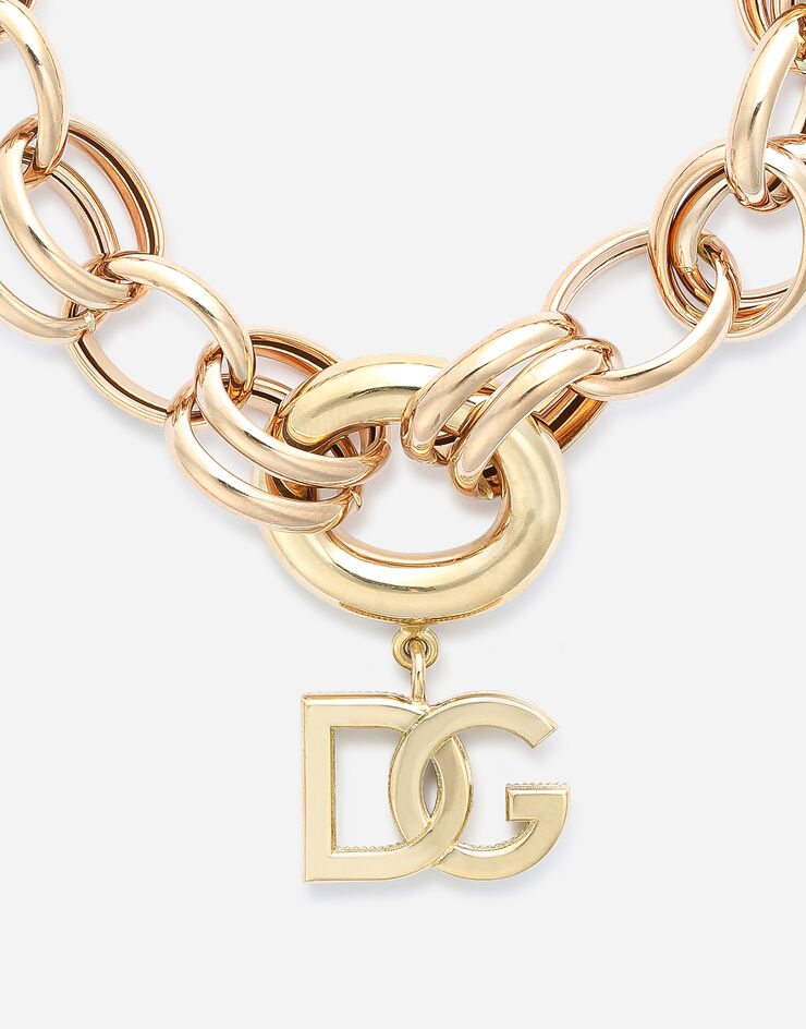 Dolce & Gabbana Bracelet Logo en or jaune et rouge 18 ct Or Jaune / Or Rouge WBMZ5GWYR01