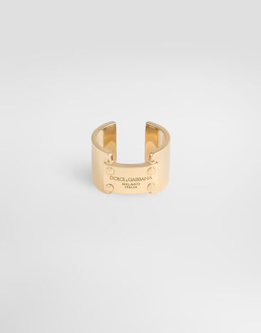 Dolce & Gabbana Bague avec plaquette logo Dolce&Gabbana Doré WRR1H1W1111