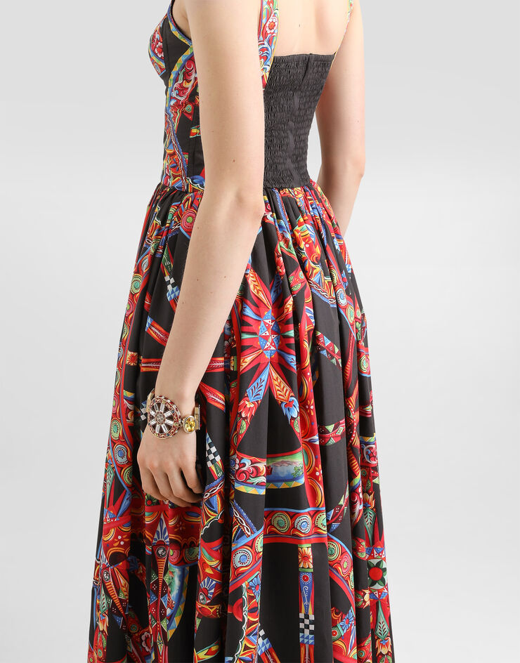 Dolce & Gabbana Carretto-print poplin dress Multicolor F6TTHTGDDTF