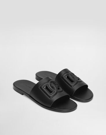 Dolce & Gabbana Calfskin slide Black A80397A0363