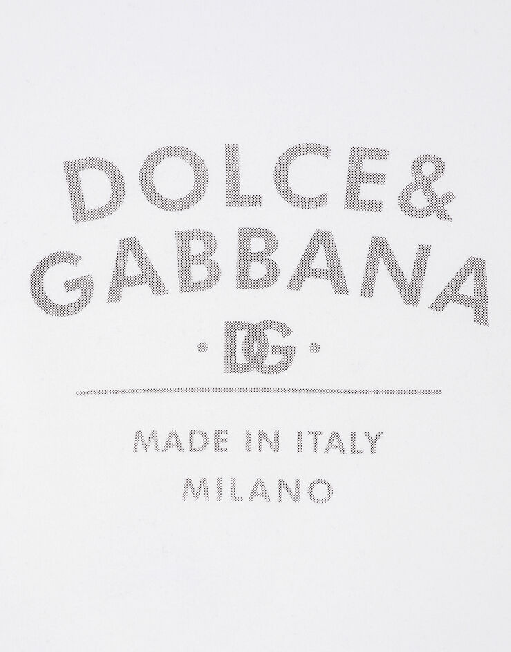 Dolce & Gabbana T-Shirt aus Jersey mit Schriftzug Dolce&Gabbana Weiss F8U48TGDB6W