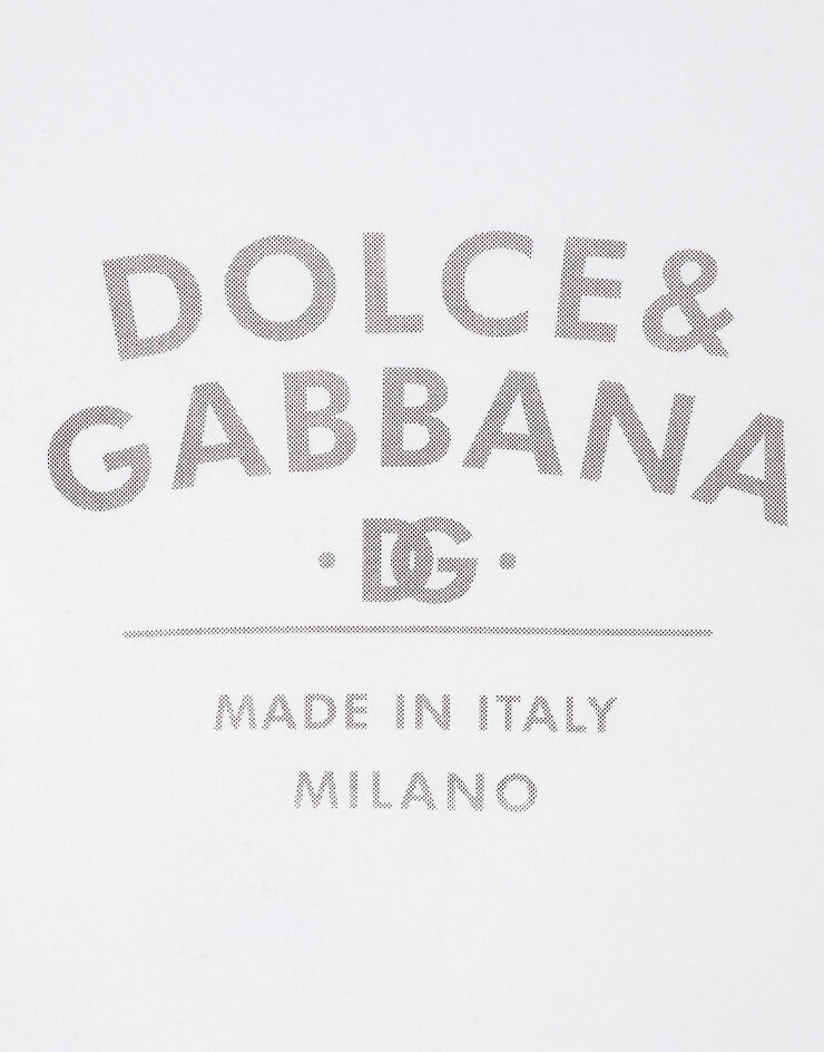 Dolce & Gabbana T-shirt en jersey avec lettering Dolce&Gabbana Blanc F8U48TGDB6W