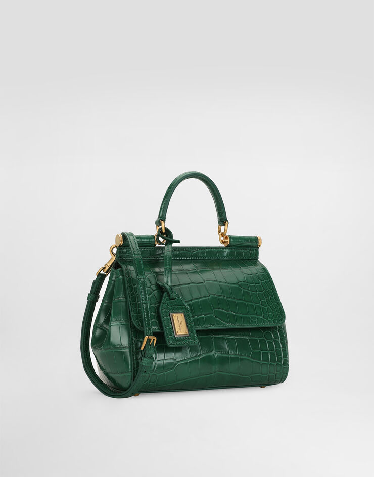 Dolce & Gabbana حقيبة يد سيسيلي متوسطة من جلد تمساح مطبعة BB6003B2EM0