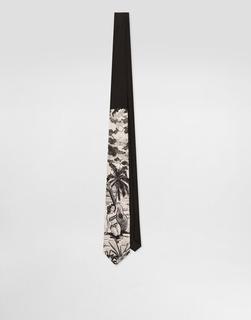 Dolce & Gabbana Pin-up print silk tie Print GT147EG0TJ4