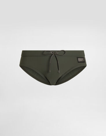 Dolce & Gabbana Bas de maillot de bain taille haute Grey M4A76JON0DL