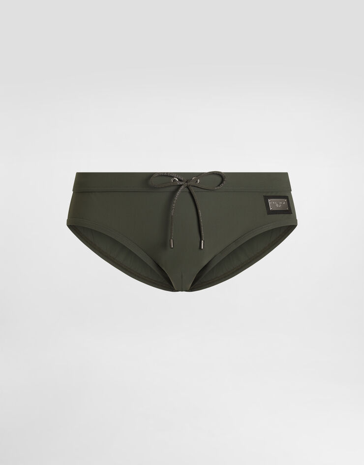 Dolce & Gabbana Bas de maillot de bain taille haute Grey M4A76JON0DL