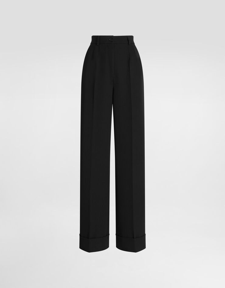 Dolce & Gabbana Wool gabardine trousers Black FTBM0TFU2OW