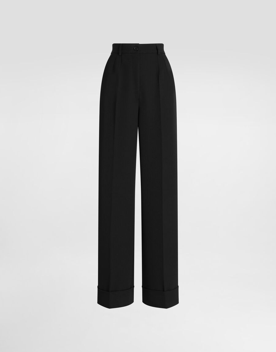 Wool gabardine trousers