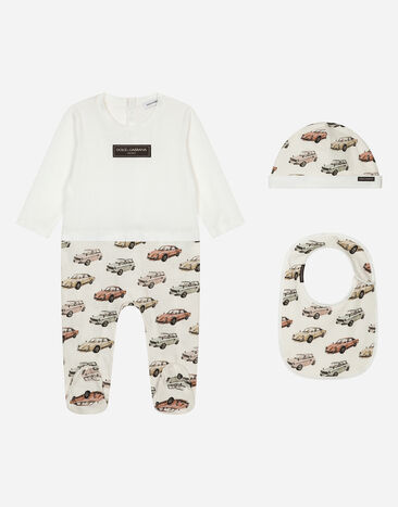 Dolce & Gabbana 3-piece gift set in printed jersey White L1JOAAG7N9U