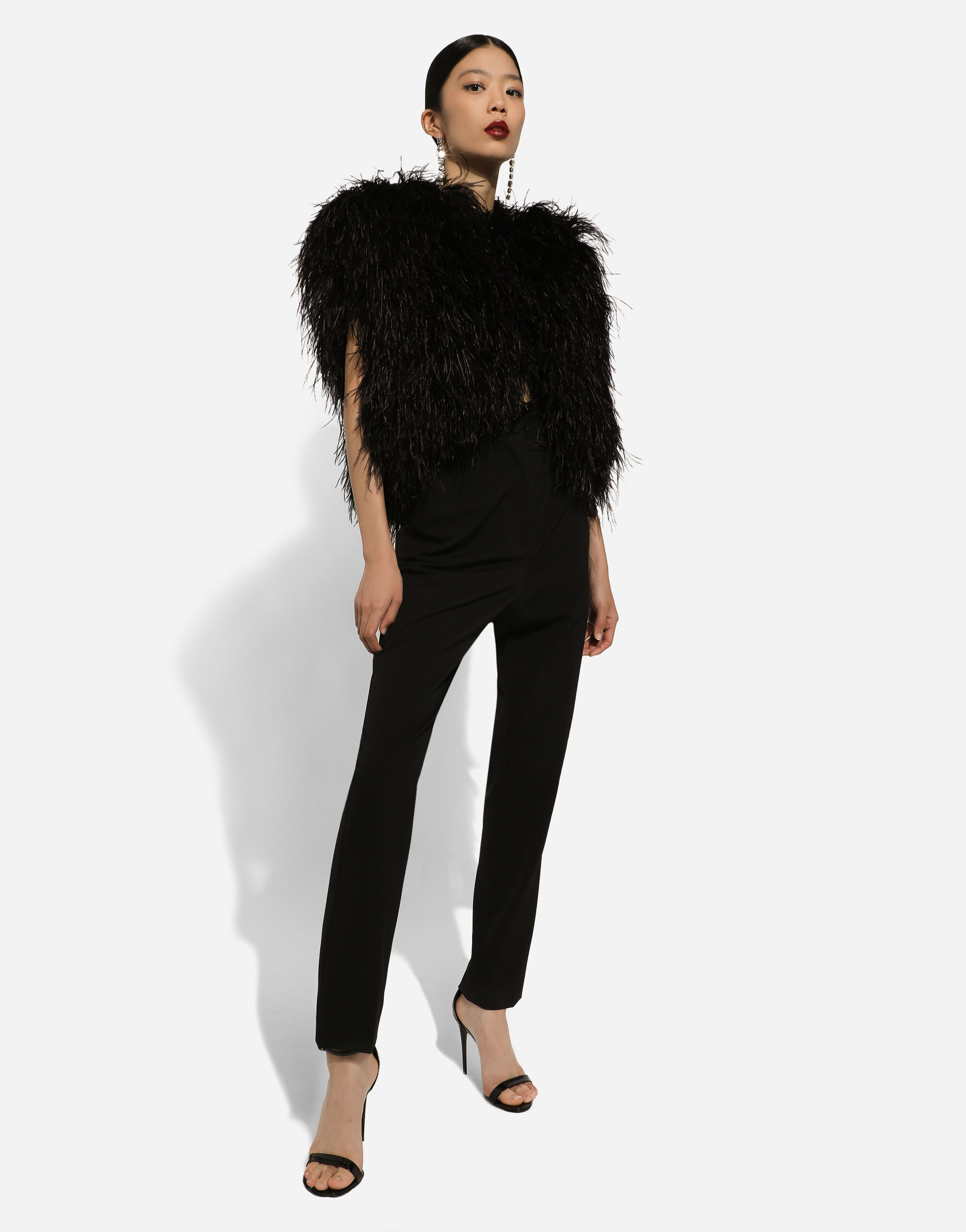 Ostrich feather bolero jacket in Black for Women