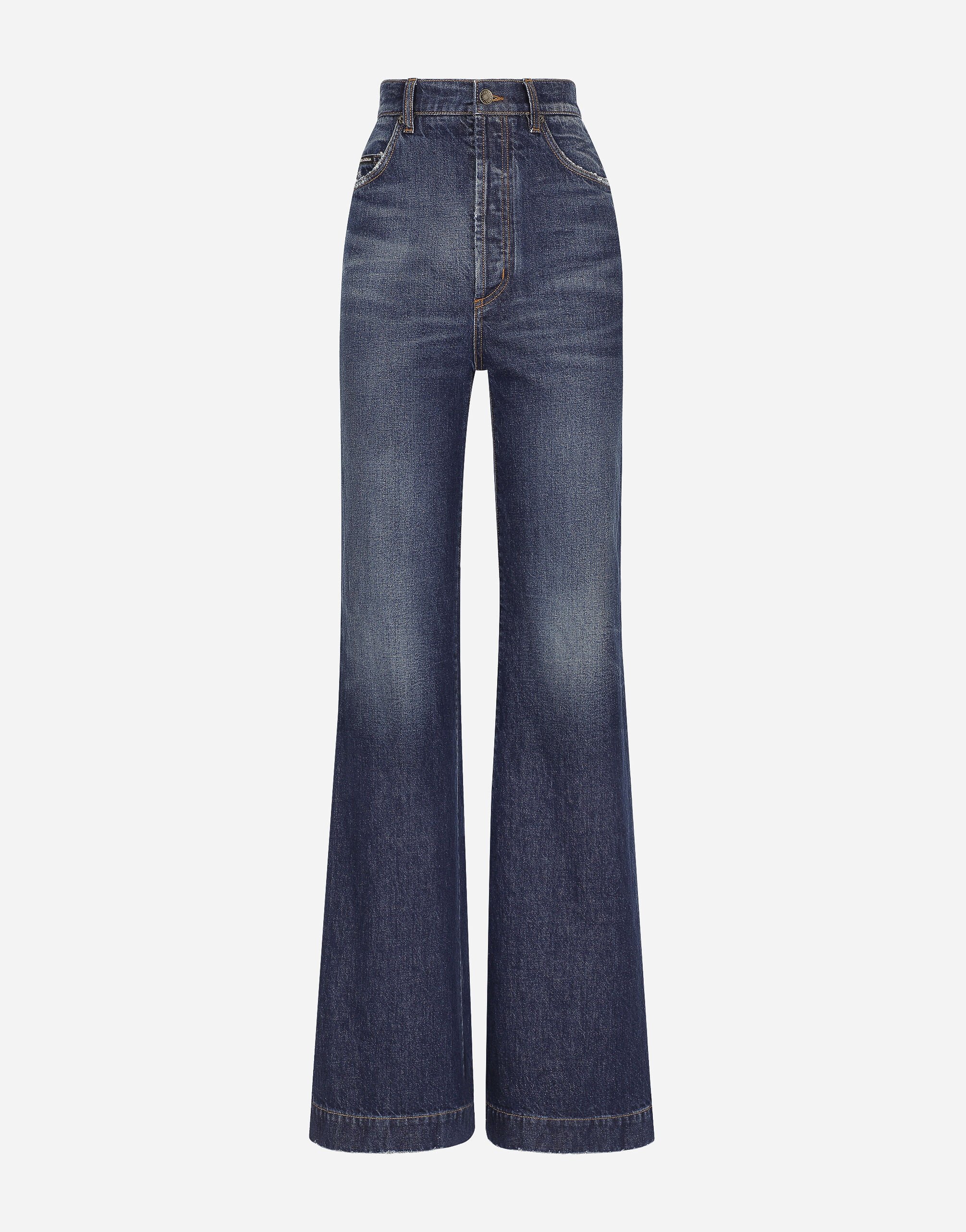 Dolce & Gabbana Расклешенные джинсы из денима синий F9R74DG8KT0