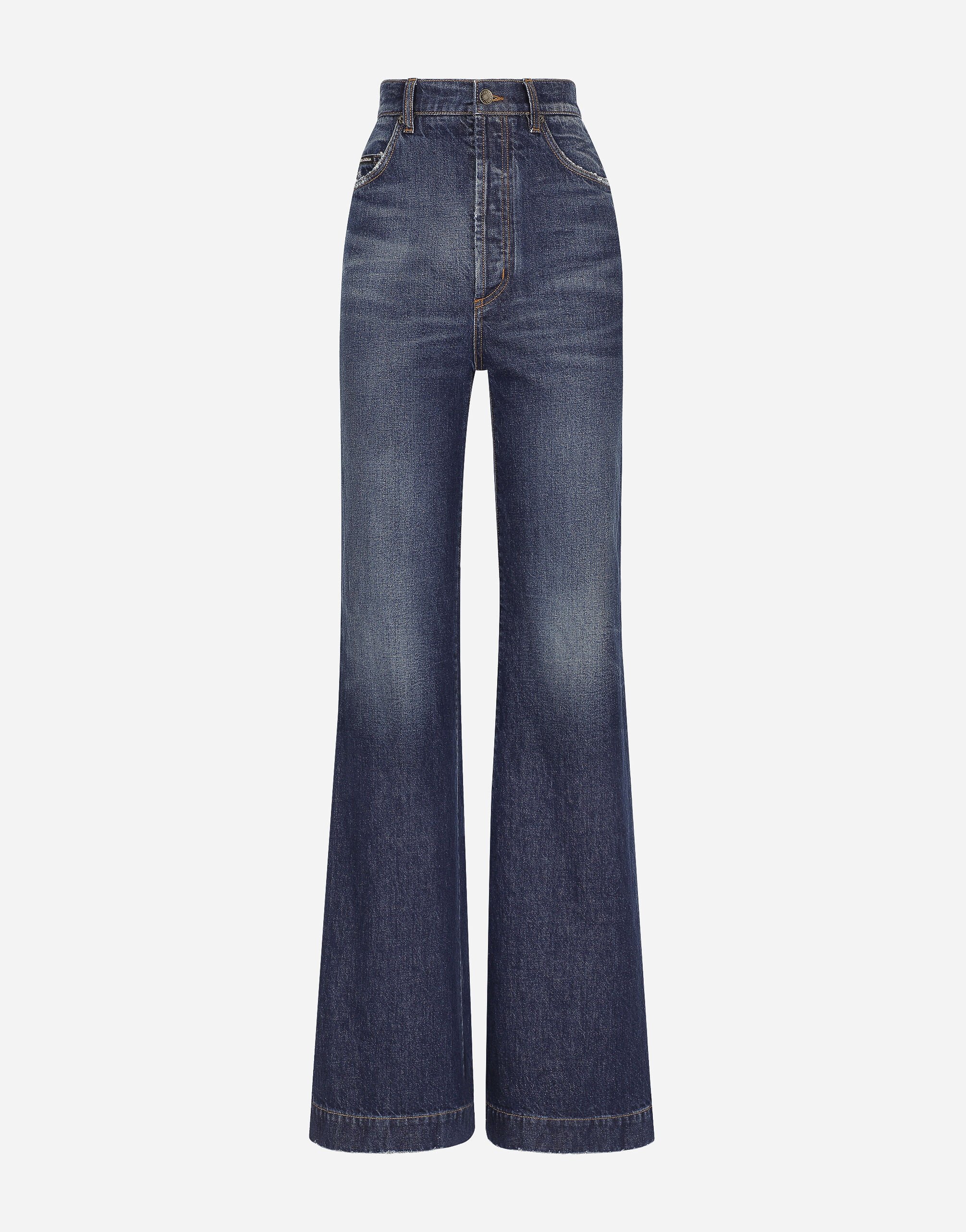 Dolce & Gabbana Jean flare en denim Bleu F9R74DG8KT0