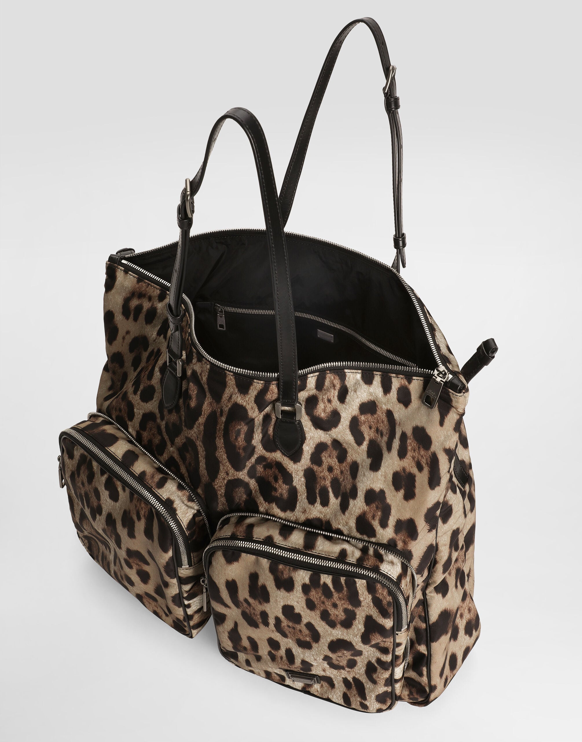 Leopard-print nylon bag in Print for Men | Dolce&Gabbana® US