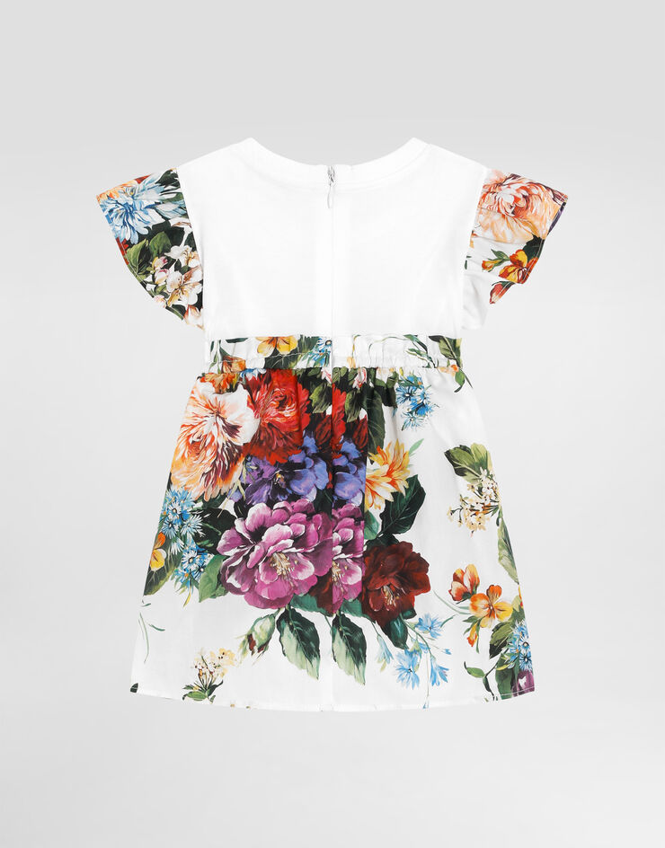 Dolce & Gabbana Платье из джерси и поплина с логотипом DG разноцветный L2JD9PG7PFD
